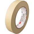 3M 203 Masking Tape, 4.7 Mil, 1 x 60 yds., Natural, 12/Case (T93520312PK)