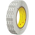 3M 466XL Adhesive Transfer Tape, Hand Rolls, 2.0 Mil, 1 x 1000 yds., Clear, 6/Case (T965466)
