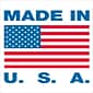 Tape Logic Labels, "Made in U.S.A.", 1" x 1", Red/White/Blue, 500/Roll (USA302)
