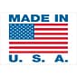 Tape Logic Labels, "Made in U.S.A.", 2" x 3", Red/White/Blue, 500/Roll (USA305)