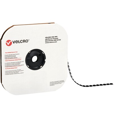 Velcro® Tape, Individual Dots, Hook, 3/4", Black, 1028/Case (VEL125)