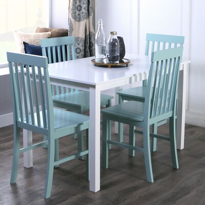 Walker Edison 5-Piece Wood Dining Set; Sage Green (SPW485PCSG)