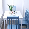 Walker Edison 5-Piece Wood Dining Set; Powder Blue (SPW485PCPB)