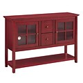 Walker Edison 52 Console Table TV Stand; Antique Red (SP52C4CTRD)