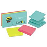 Post-it® Super Sticky Pop-up Notes, 3 x 3, Miami Collection, 6 Pads/Pack (R330-6SSMIA)