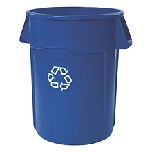 Rubbermaid Commercial Brute Round Recycling Container, Blue, 44 Gal., (FG264307BLUE)