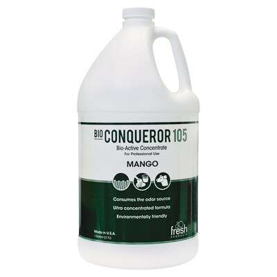 Bio Conqueror 105 Enzymatic Concentrate, Odor Counteractant, Mango, 1 Gal., 4 Bottles/Carton (105GF04)