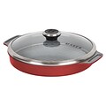 MAKER Homeware Round Steam Grill Pan; Red (591915)