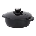 MAKER Homeware 2 Quart SmartSteam™ Shallow Cookware; Black