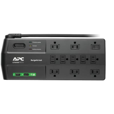 APC P11U2 11-Outlet SurgeArrest® Surge Protector with 2 USB Charging Ports