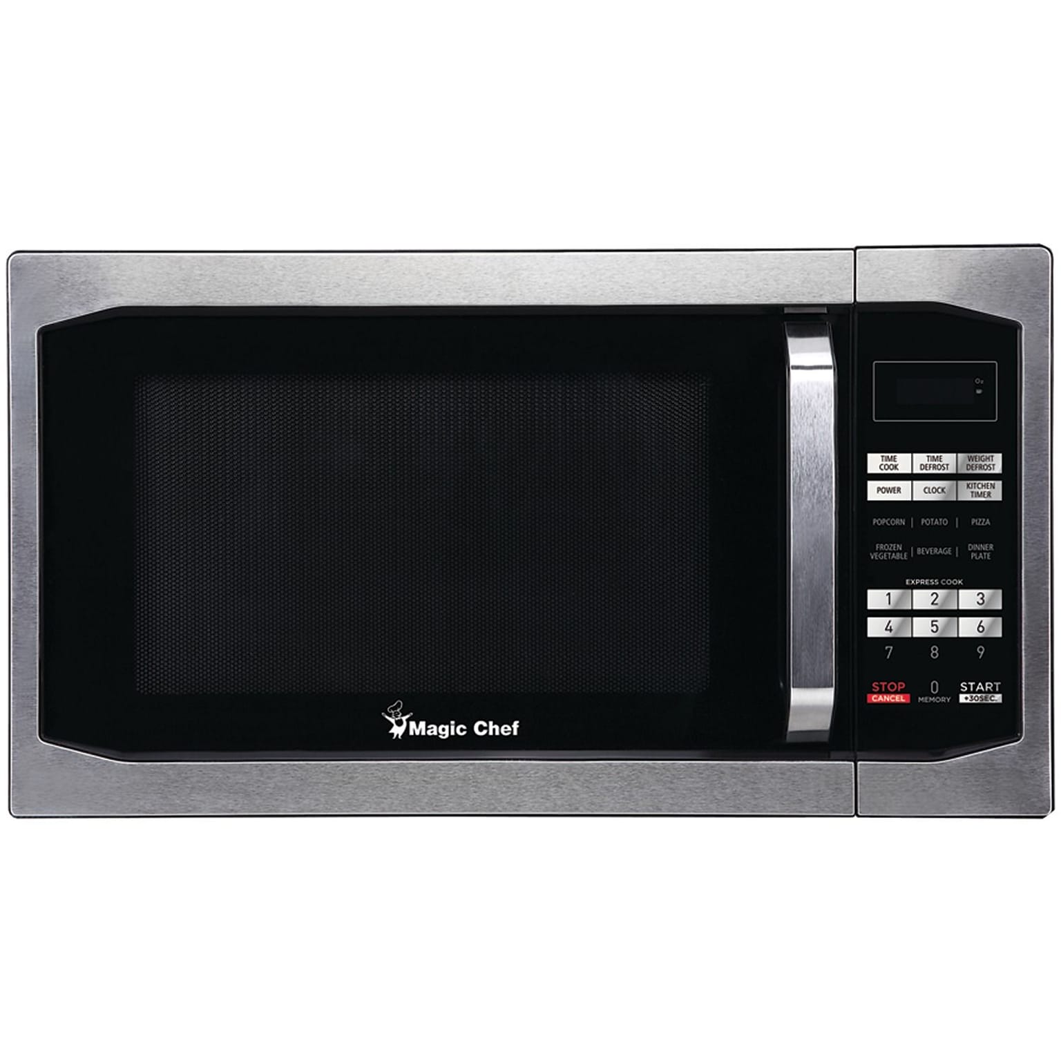 Magic Chef 1.6 Cubic-ft Countertop Microwave, Stainless Steel (MCM1611ST)