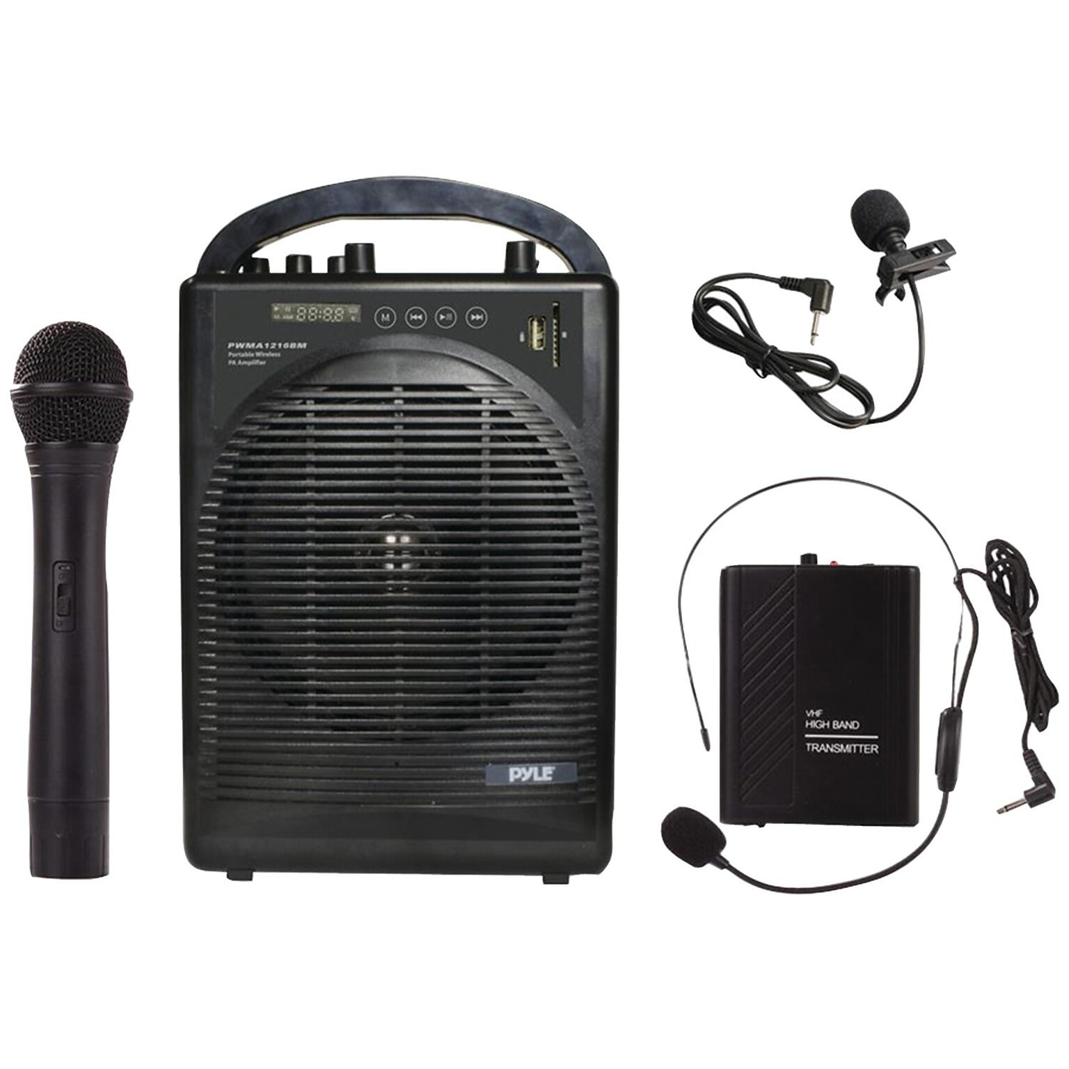 Pyle Pro Portable Amplifier & Microphone System with Bluetooth (PWMA1216BM)