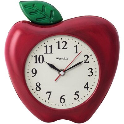 Westclox 3D Apple 10 Wall Clock