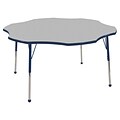 ECR4Kids 60 Flower Table Grey/Navy-Toddler Ball Glide  (ELR-14102-GNV-TB)