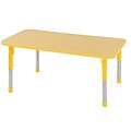 30”x48” Rectangular T-Mold Activity Table, Maple/Yellow/Chunky