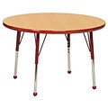 30” Round T-Mold Activity Table, Maple/Red/Toddler Ball