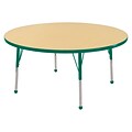 48” Round T-Mold Activity Table, Maple/Green/Toddler Ball