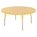 48” Round T-Mold Activity Table, Maple/Yellow/Toddler Ball