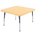 30” Square T-Mold Activity Table, Maple/Maple/Navy/Standard Ball