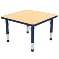 30” Square T-Mold Activity Table, Maple/Navy/Chunky