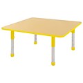 48” Square T-Mold Activity Table, Maple/Yellow/Chunky