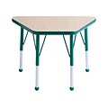 18”x30” Trapezoid T-Mold Activity Table, Maple/Green/Toddler Ball