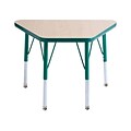 18”x30” Trapezoid T-Mold Activity Table, Maple/Green/Toddler Swivel