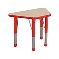 18”x30” Trapezoid T-Mold Activity Table, Maple/Red/Chunky
