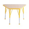 18”x30” Trapezoid T-Mold Activity Table, Maple/Yellow/Toddler Ball