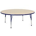 60” Round T-Mold Activity Table, Maple/Blue/Standard Ball