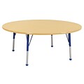 60” Round T-Mold Activity Table, Maple/Maple/Blue/Toddler Ball