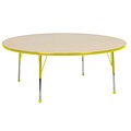 60” Round T-Mold Activity Table, Maple/Yellow/Toddler Ball