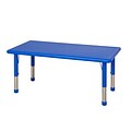 ECR4Kids 24 x 48 Resin Adjustable Activity Table, Blue (ELR-14405-BL)