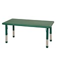ECR4Kids 24 x 48 Resin Adjustable Activity Table, Green (ELR-14405-GN)