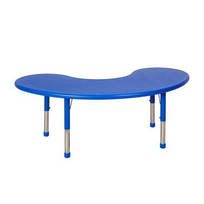 ECR4Kids 65 Kidney Resin Adjustable Activity Table, Blue (ELR-14407-BL)
