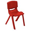 ECR4Kids 10 Resin School Stack Chair , Red, (ELR-15410-RD)