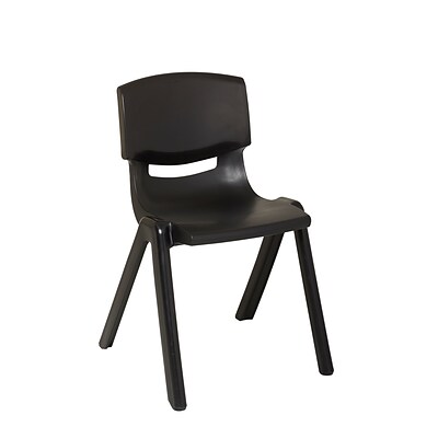 ECR4Kids 18" Resin Stack Chair; Black, (ELR-15418-BK), 4/Pack