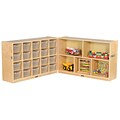ECR4Kids Fold and Lock 20 Tray Cabinet with 30 Storage- CL (ELR-17217-CL)