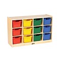 ECR4Kids Birch 12 Cubby Tray Cabinet with Assorted Bins (ELR-17252-AS)