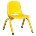 ECR4Kids 10 Stack Chair with Matching Legs - Yellow (ELR-2192-YEG)