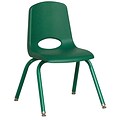 ECR4Kids 14 Stack Chair - Matching Legs - Green (ELR-2194-GNG)