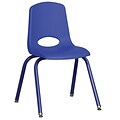 ECR4Kids 16 Stack Chair with Matching Legs - Blue (ELR-2195-BLG)