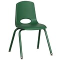 ECR4Kids 16 Stack Chair with Matching Legs - Green (ELR-2195-GNG)