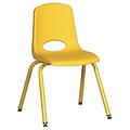 ECR4Kids 16 Stack Chair with Matching Legs - Yellow (ELR-2195-YEG)