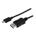 StarTech.com® CDP2DPMM1MB 3.28 USB-C to DisplayPort Adapter Cable; Black
