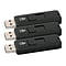 V7 4GB 10 Mbps Read/3 Mbps Write USB 2.0 Flash Drive, Black, 3/Pack (VF24GAR-3PK-3N)