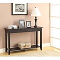 Convenience Concepts Inc. American Heritage Console Table w/Drawer Black Finish (7103081-BL)