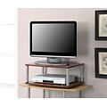 Convenience Concepts Inc. Designs2Go Double Tier Swivel TV Stand Cherry Finish (191024CH)