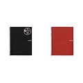Miquelrius Black & Red 6-subject Notebook, Graph Ruled, 6.5 x 8, 2/Pack (2827)