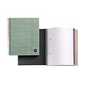 Miquelrius Tartan Green 4-subject Notebook, Graph Ruled, 8.5 x 11 (2881)